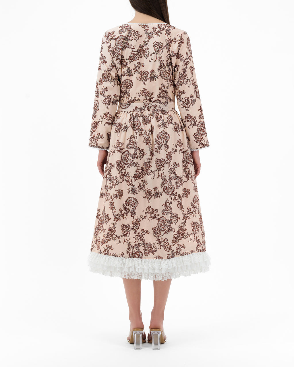 Floral in Rose & Brown Top & Skirt