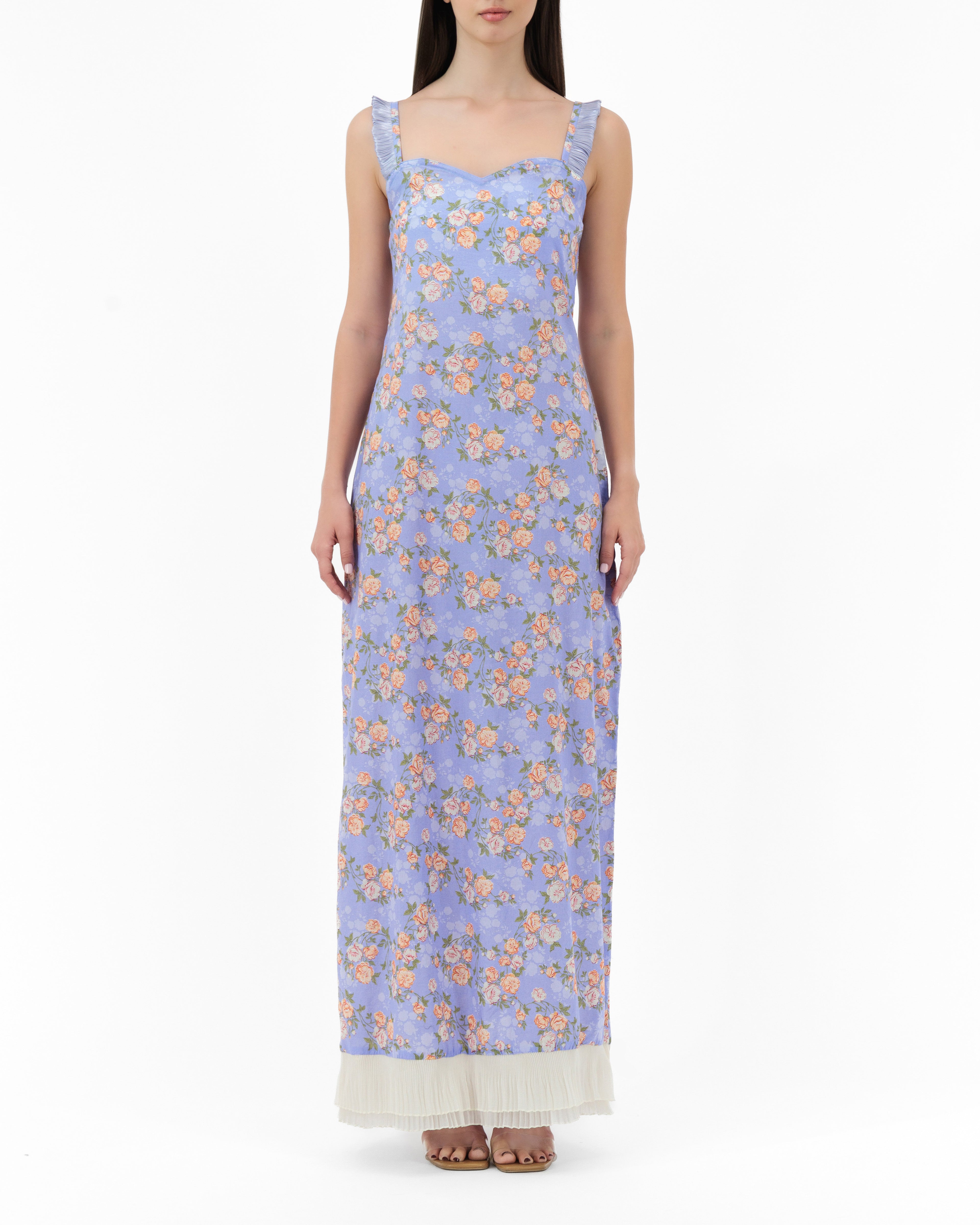 Lavender Bloom Vintage Maxi Dress