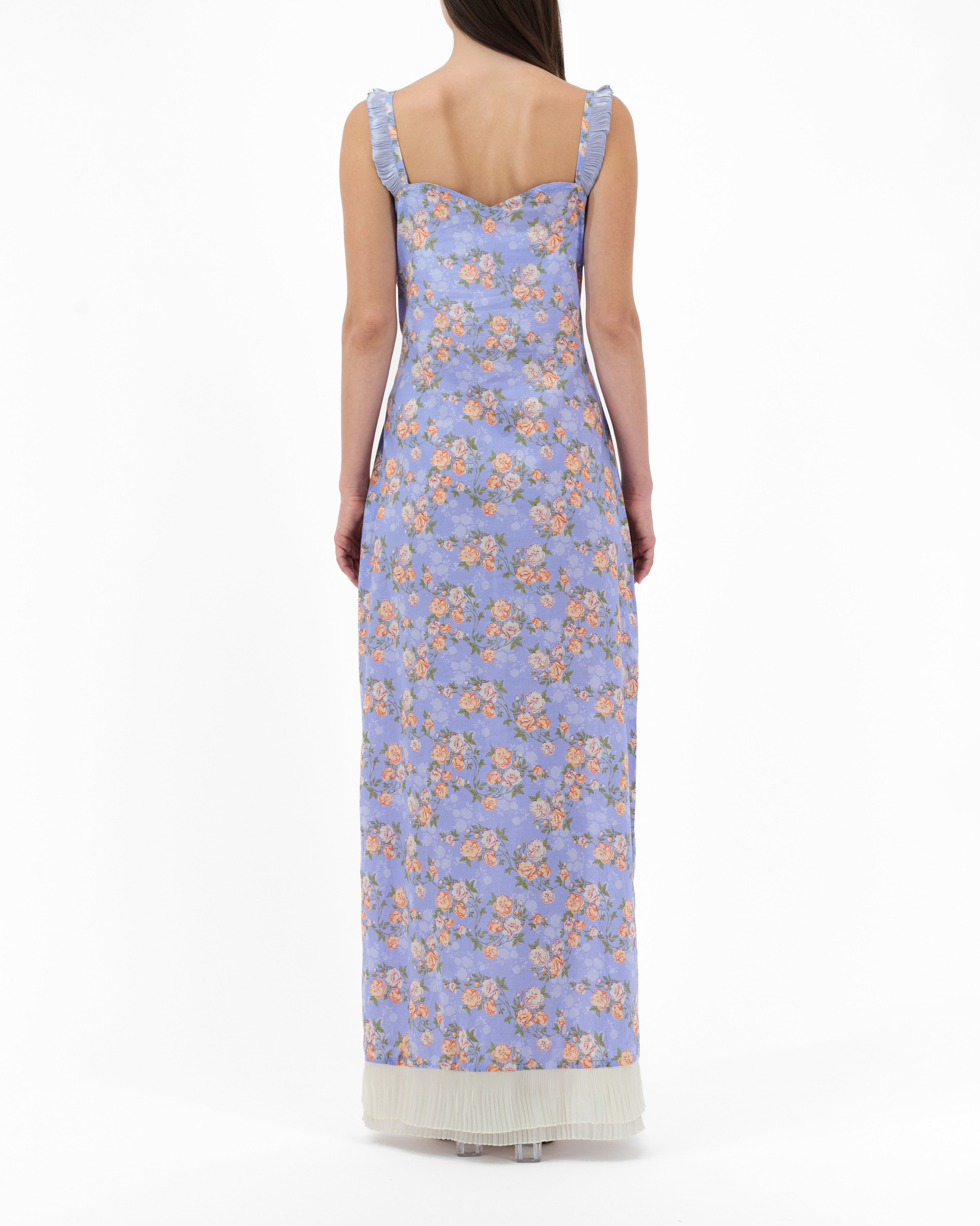Lavender Bloom Vintage Maxi Dress