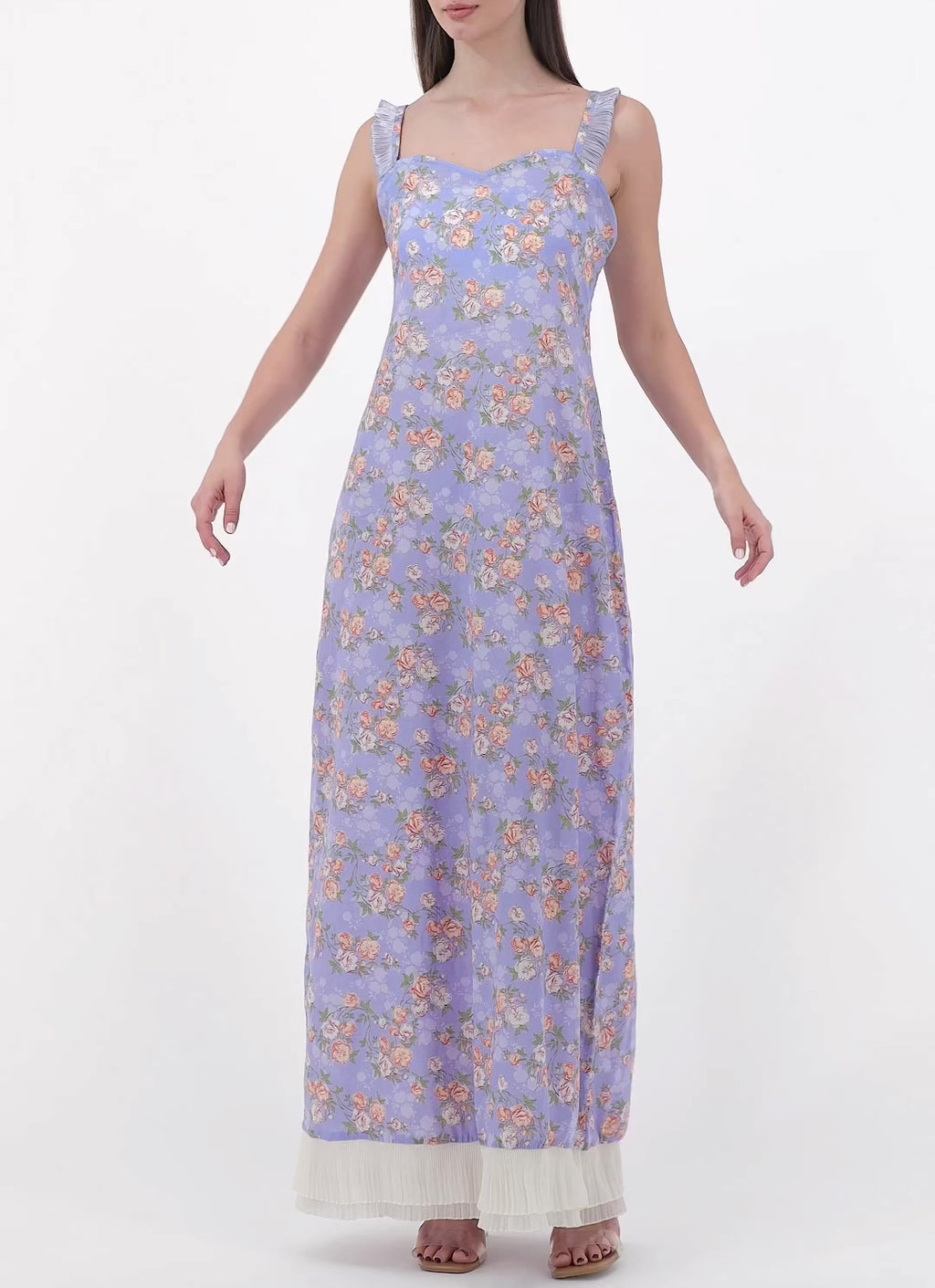 Lavender Bloom Vintage Maxi Dress